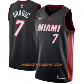 Maillot NBA Miami Heat Goran Dragic 7 Nike 2017-18 Noir Swingman - Homme